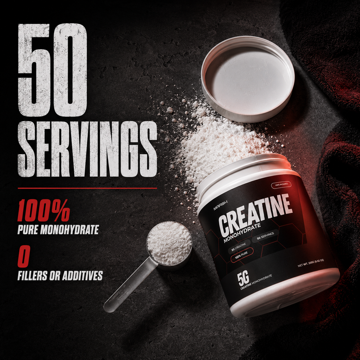 Creatine Monohydrate | 5g Pure, Unflavoured